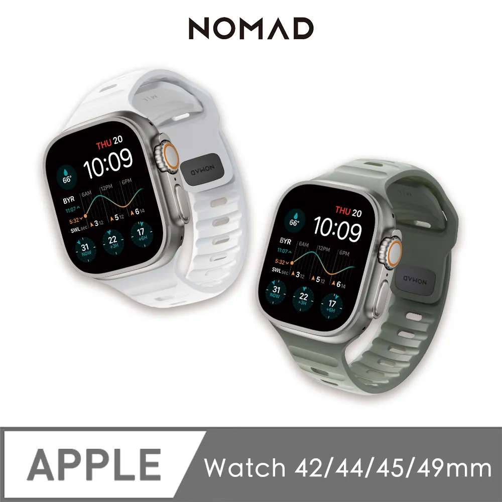 美國NOMAD Apple Watch專用運動風FKM橡膠錶帶-49/45/44/42mm-Blaze 活力橙 歷史價格詳細信息
