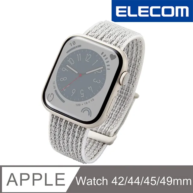 ELECOM Apple Watch 45/44/42mm 布面錶帶- 白 歷史價格詳細信息