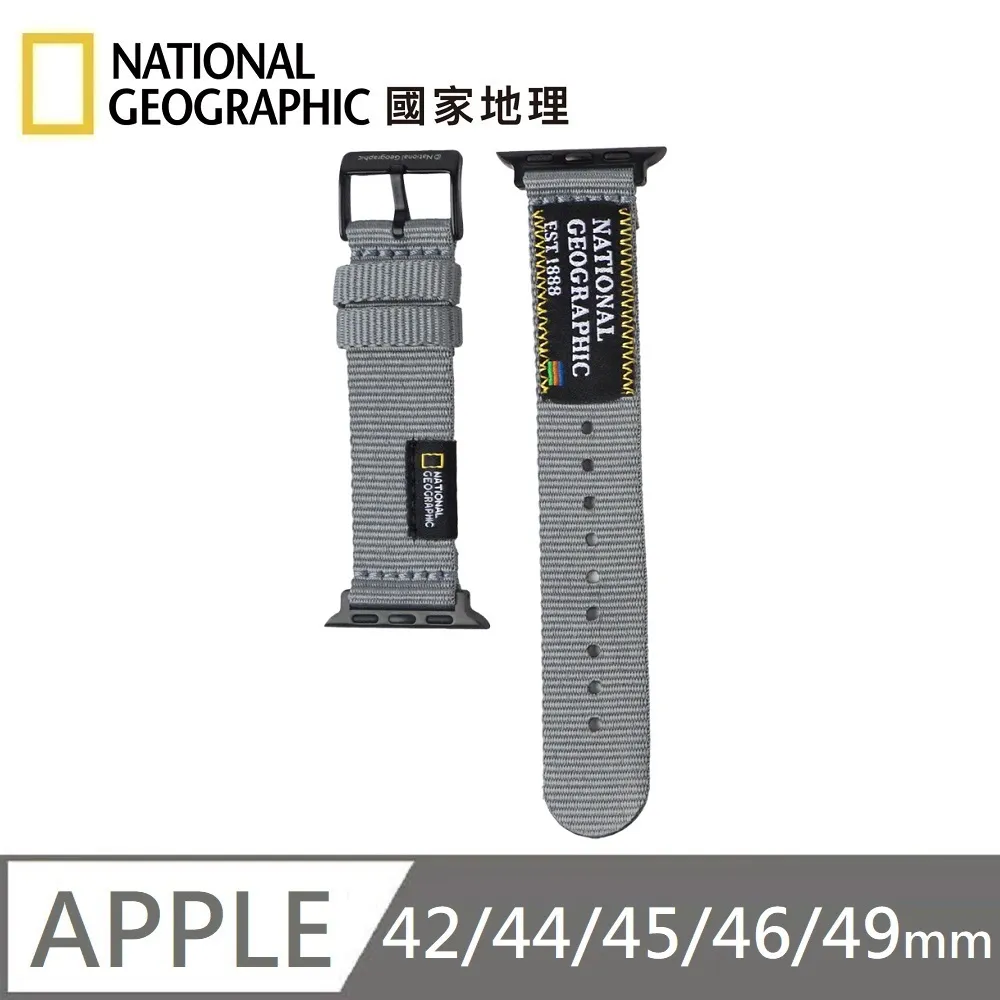 National Geographic 國家地理 Apple Watch Nato Strap 尼龍錶帶 適用 42/44/45/46/49mm - 灰色 歷史價格詳細信息