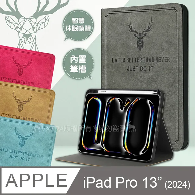 二代筆槽版 VXTRA 2024 iPad Air 13吋 北歐鹿紋平板立架皮套 保護套 歷史價格詳細信息
