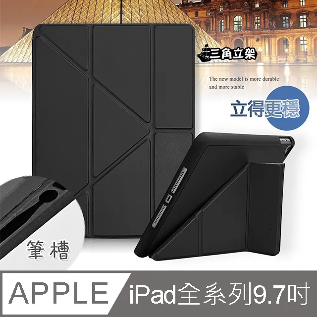 CITY都會風 iPad 2018/iPad Air/Air 2/Pro 9.7吋共用 三折Y折立架皮套(經典霧紅) 歷史價格詳細信息