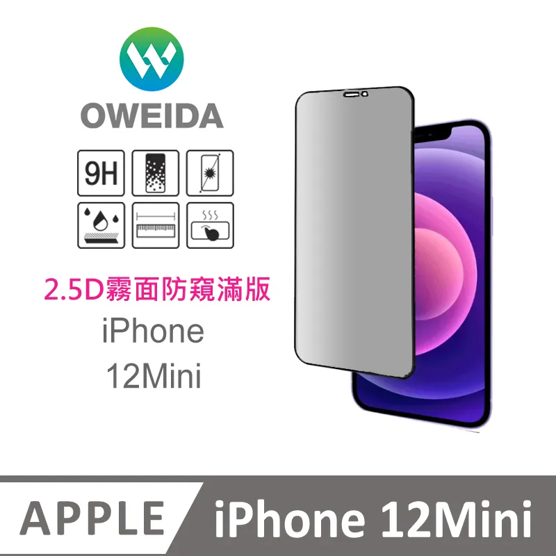 Oweida iPhone 12 mini 電競霧面防窺 滿版鋼化玻璃貼 保護貼 歷史價格詳細信息