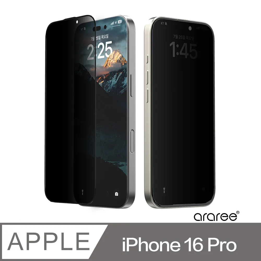 Araree Apple iPhone 16 Pro Max 防窺強化玻璃螢幕保護貼(2片裝) 歷史價格詳細信息