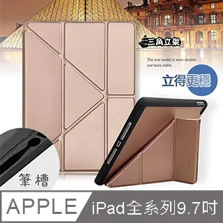 CITY都會風 iPad 2018/iPad Air/Air 2/Pro 9.7吋共用 三折Y折立架皮套(經典霧紅) 歷史價格詳細信息
