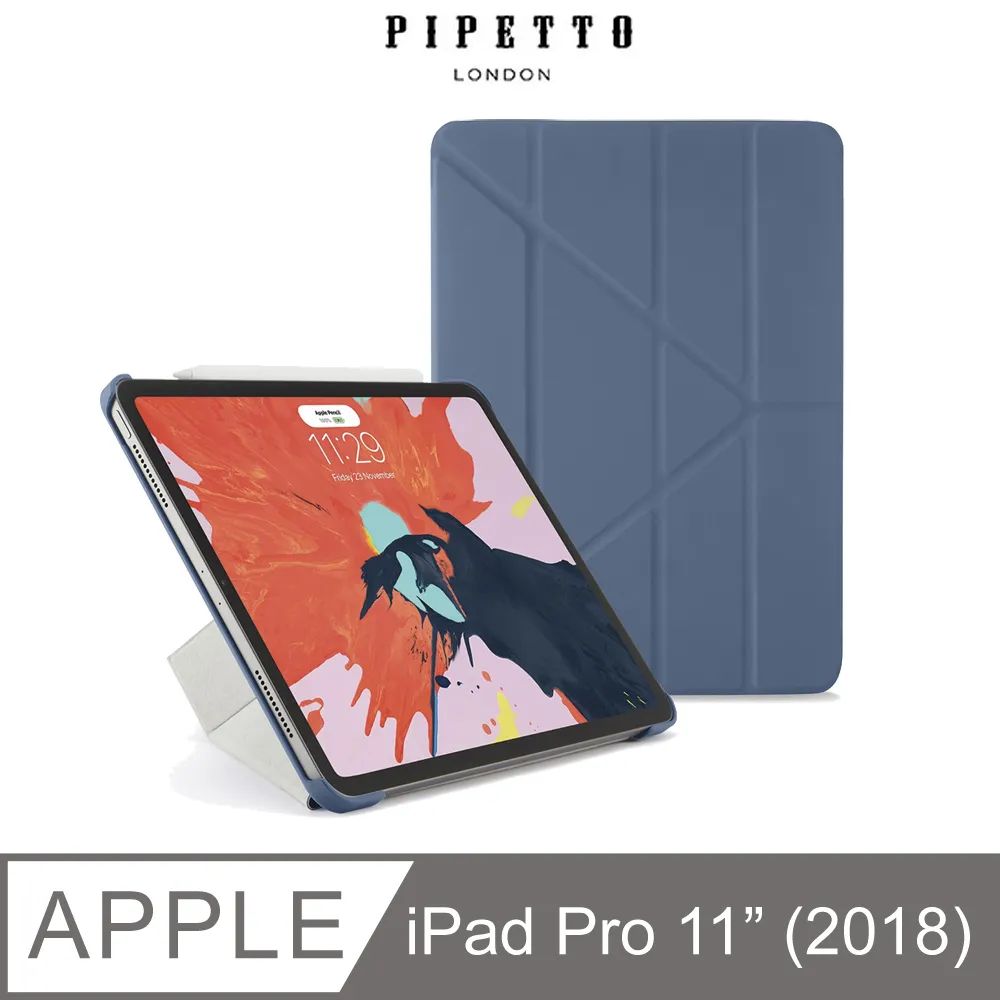 Pipetto Origami iPad Pro 11吋(2021) TPU多角度多功能保護套-海軍藍 歷史價格詳細信息