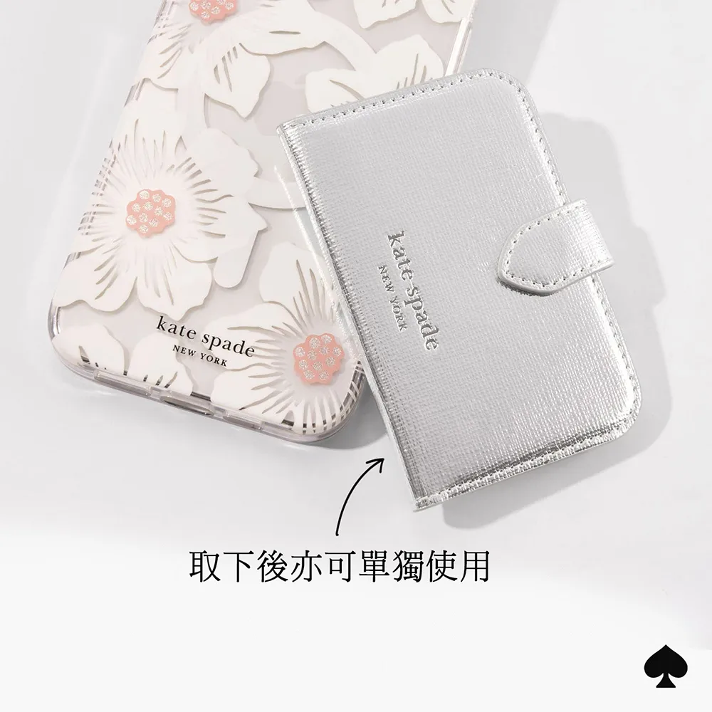 KATE SPADE 銀字防刮十字紋拚色釦式長夾-黑/杏-特 歷史價格詳細信息