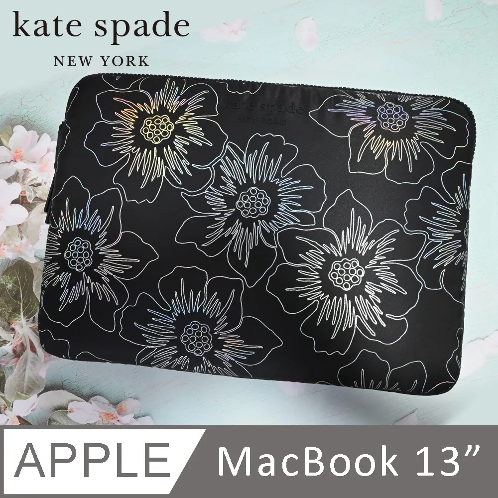 【kate spade】 13/14吋筆電緩震內膽包/電腦包/筆電套-黑色蜀葵壓花 國際時尚精品 總代理正品 歷史價格詳細信息