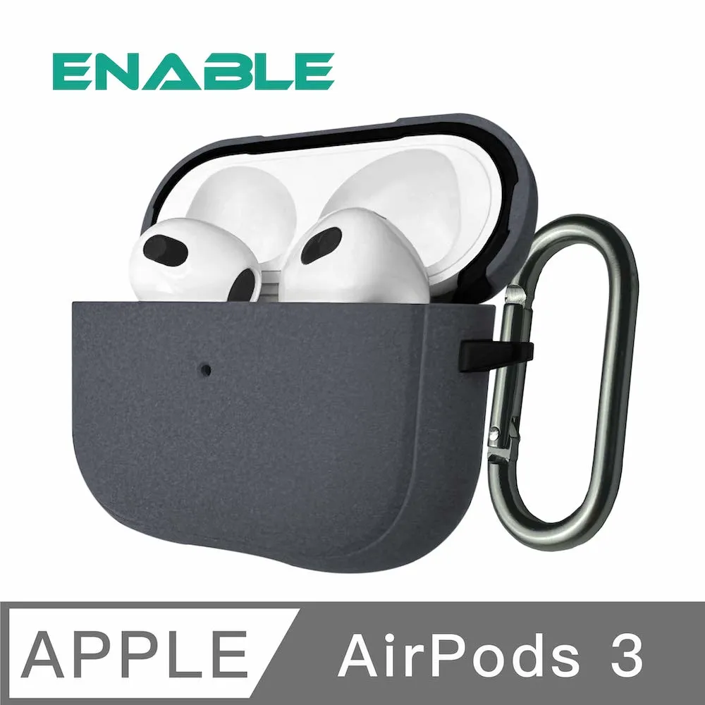 ENABLE For AirPods 防塵抗污 充電盒保護套-鈦灰 (附金屬防丟吊環) 歷史價格詳細信息