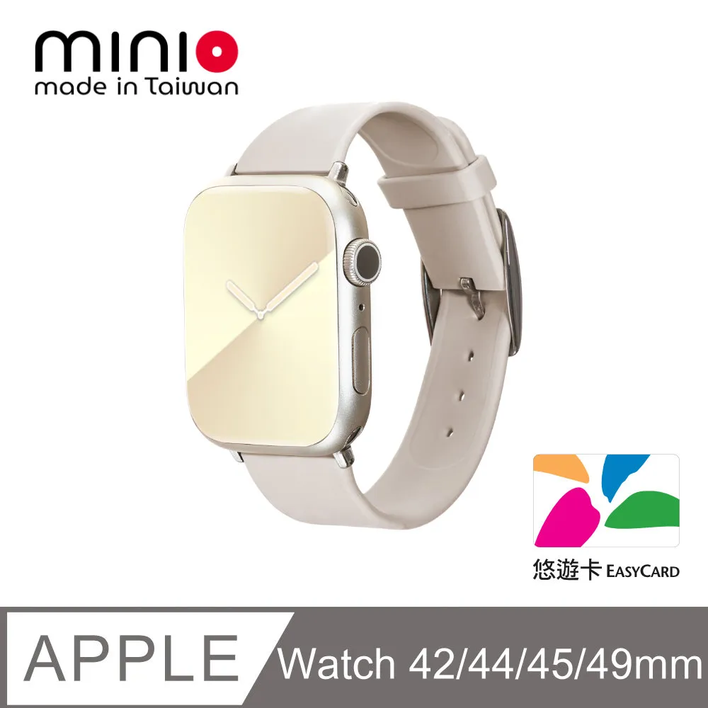 minio Apple Watch New 2.0官方認證客製晶片防水矽膠悠遊卡錶帶 午夜黑 42/44/45/49mm 歷史價格詳細信息