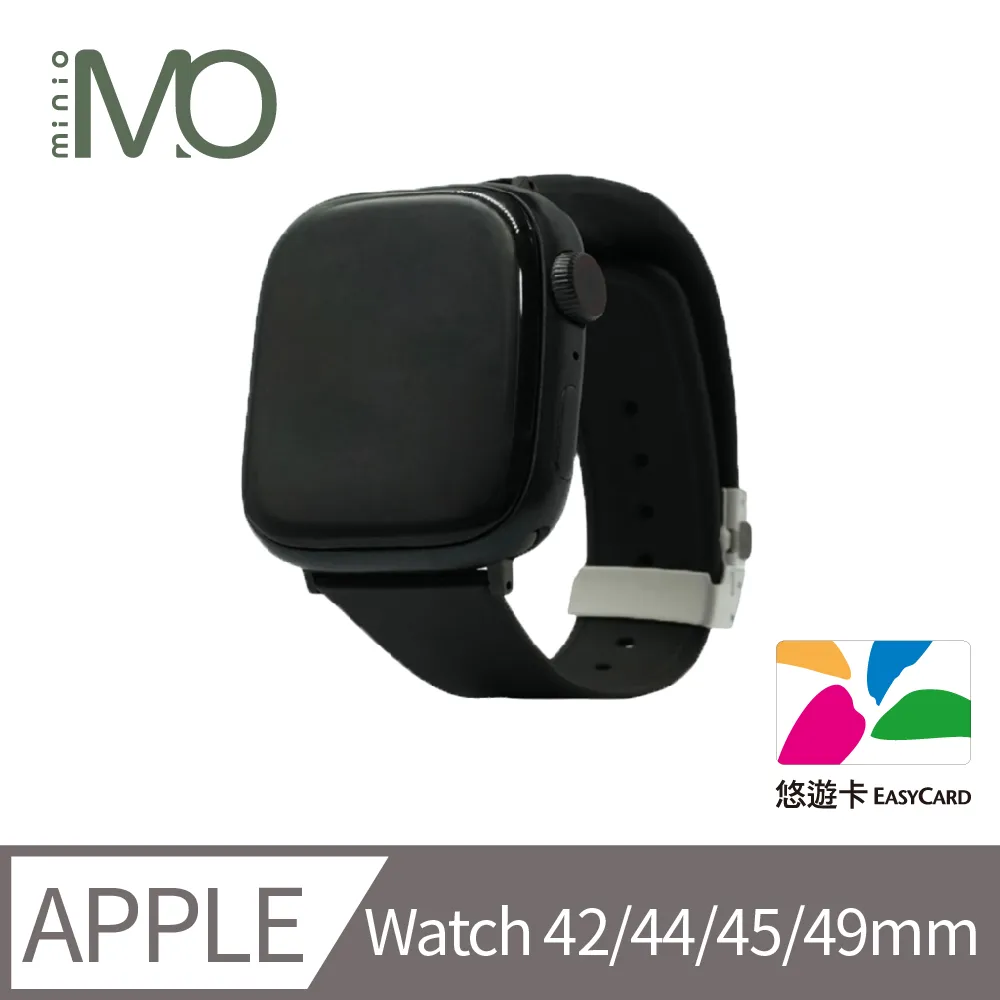 minio Apple Watch New 2.0官方認證客製晶片防水矽膠悠遊卡錶帶 午夜黑 42/44/45/49mm 歷史價格詳細信息