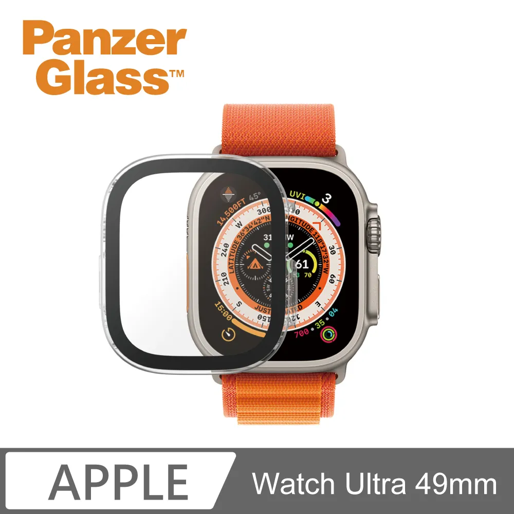PanzerGlass Apple Watch S9 / S8 / S7 45mm 全方位D3O抗震防護高透鋼化漾玻保護殼-透 歷史價格詳細信息