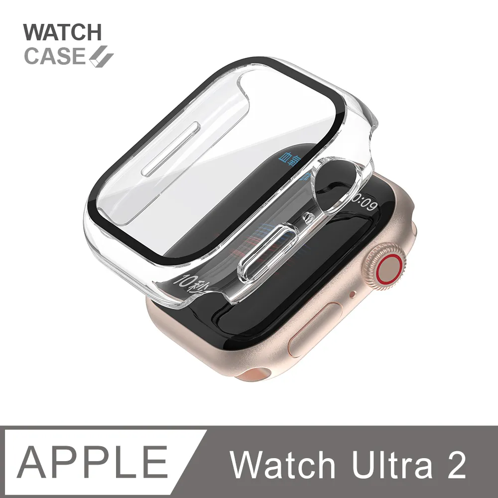 Apple Watch Ultra 保護殼 簡約輕薄 防撞 防摔 錶殼 鋼化玻璃 二合一 適用蘋果手錶 -冰川透 歷史價格詳細信息