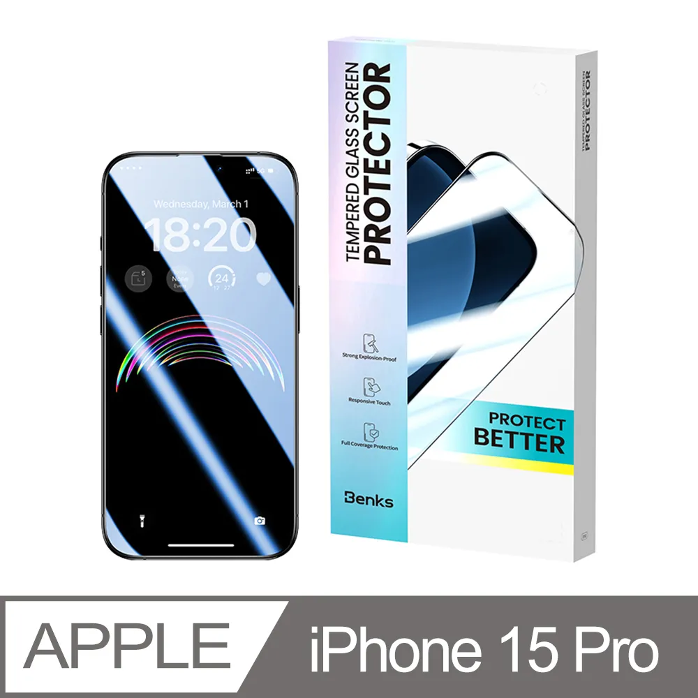 【Benks】iPhone 15 /14Pro(6.1吋)美國康寧授權鋼化膜 高清防爆3D滿版保護貼(附無塵太空艙貼膜神器) 歷史價格詳細信息