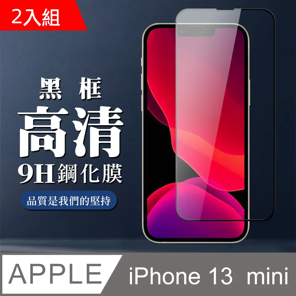 【IPhone 13 MINI】 5D高清藍光保護貼保護膜 黑框藍光全覆蓋鋼化玻璃膜 防刮防爆-2入組 歷史價格詳細信息