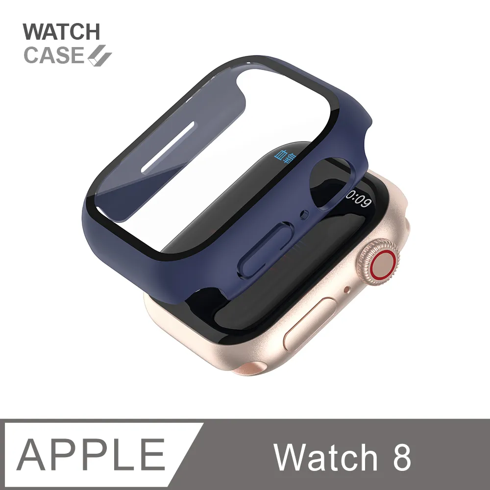 Apple Watch 8 保護殼 簡約輕薄 防撞 防摔 錶殼 鋼化玻璃 二合一 適用蘋果手錶 - 冰川透 歷史價格詳細信息