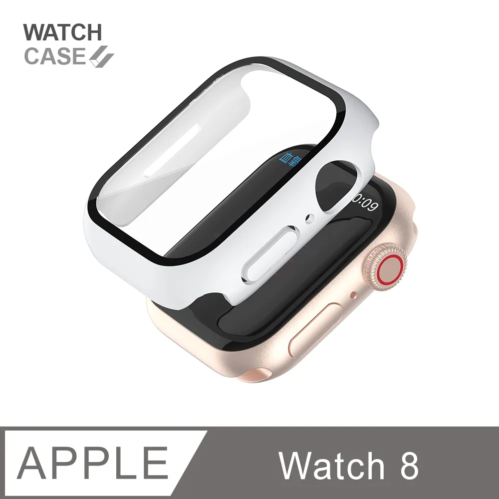 Apple Watch 8 保護殼 簡約輕薄 防撞 防摔 錶殼 鋼化玻璃 二合一 適用蘋果手錶 - 冰川透 歷史價格詳細信息