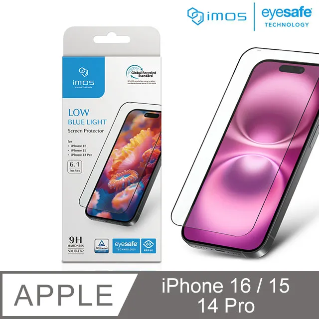 iMOS Apple iPhone 16/15/14 Pro 6.1吋 2.5D防窺9H超細黑邊強化玻璃貼 歷史價格詳細信息