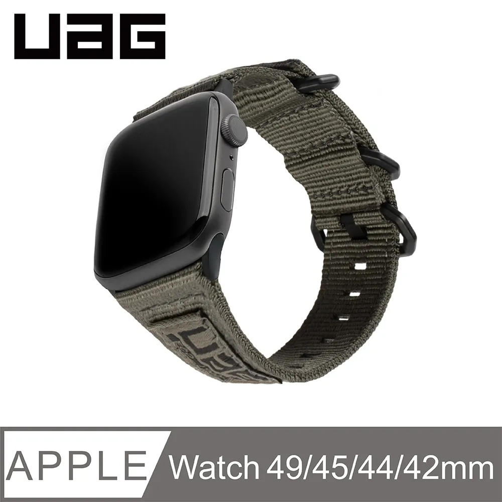 UAG Apple Watch 42/44/45/49mm Nato尼龍錶帶-極黑 歷史價格詳細信息