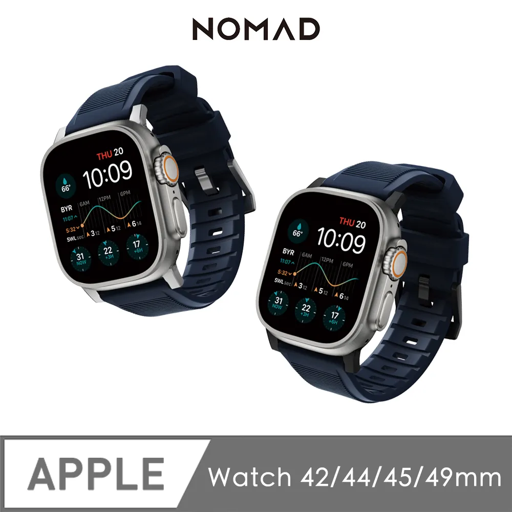美國 NOMAD APPLE WATCH 專用高性能橡膠質感錶帶-42/44mm (銀) 歷史價格詳細信息
