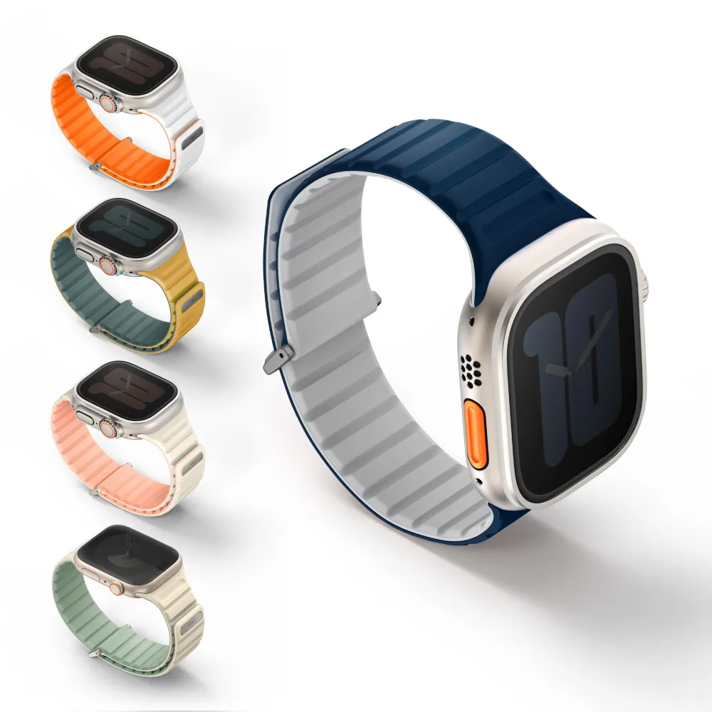 雙色磁吸矽膠錶帶 適用三星Galaxy手錶 Samsung Galaxy watch 手錶錶帶  Galaxy 5 4 歷史價格詳細信息