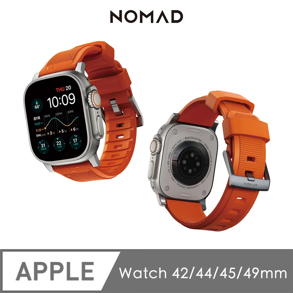 美國 NOMAD APPLE WATCH 專用高性能橡膠質感錶帶-42/44mm (銀) 歷史價格詳細信息