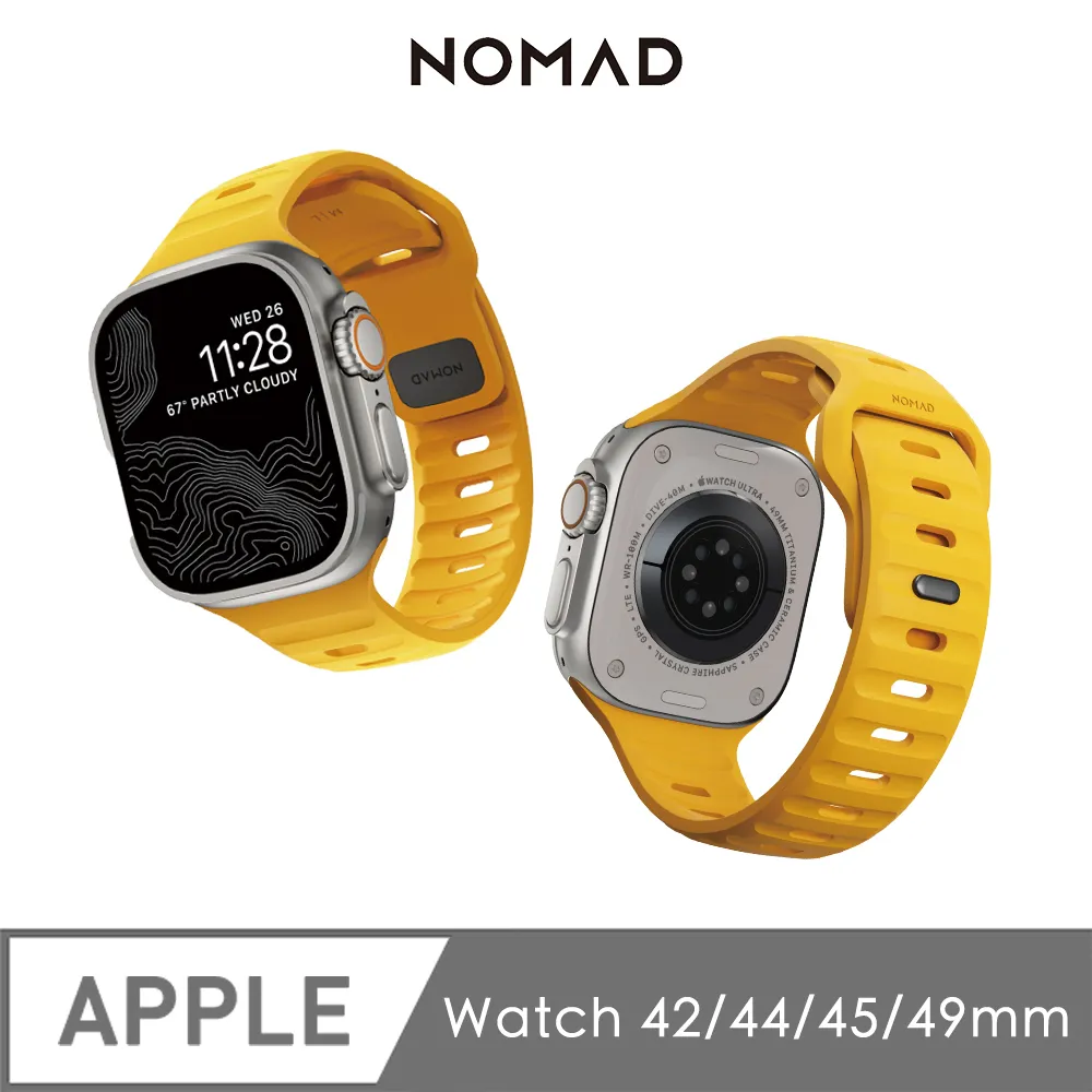 美國NOMAD Apple Watch專用運動風FKM橡膠錶帶-49/45/44/42mm-Blaze 活力橙 歷史價格詳細信息