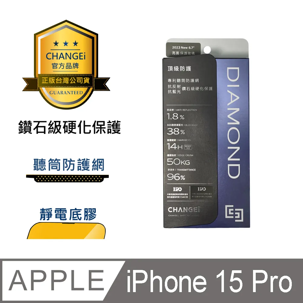 CHANGEi 防塵網系列 iPhone頂級黑鑽亮面玻璃貼附頂級鍍膜液尊榮組 iPhone15 pro max適用 歷史價格詳細信息