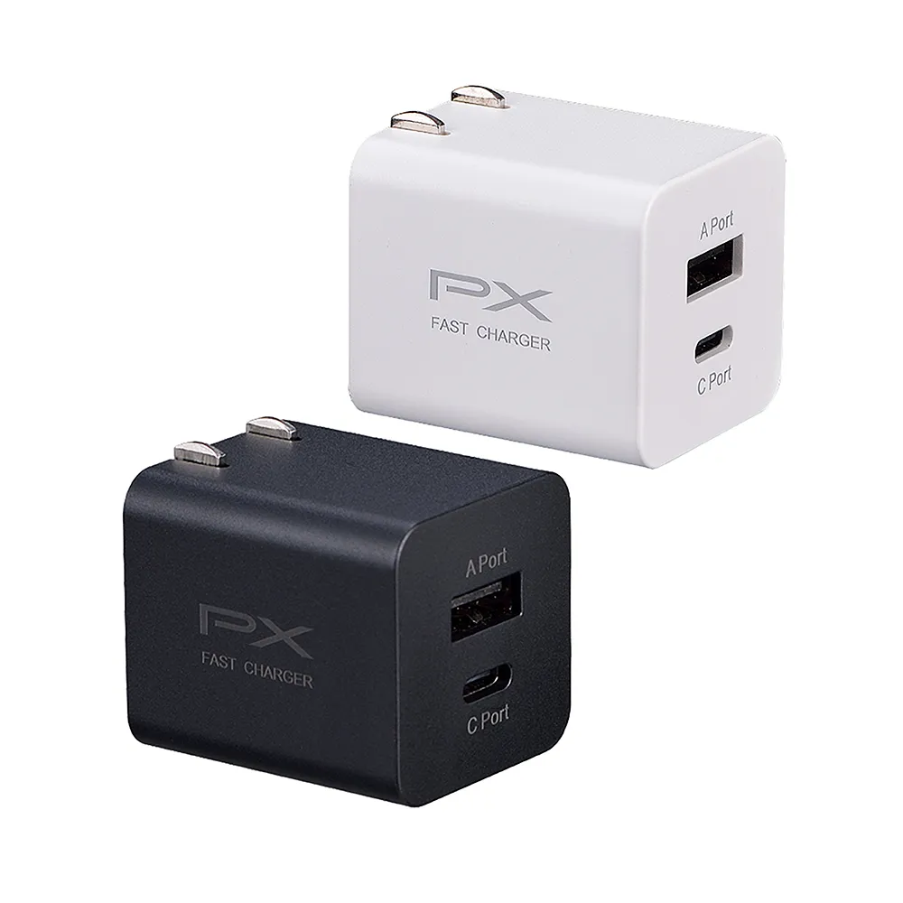 PX 大通 PWC-2011W手機快速充電器 USB-C Type-C PD3.0/USB-A QC3.0 閃充蘋果安卓雙用充電頭(白) 歷史價格詳細信息