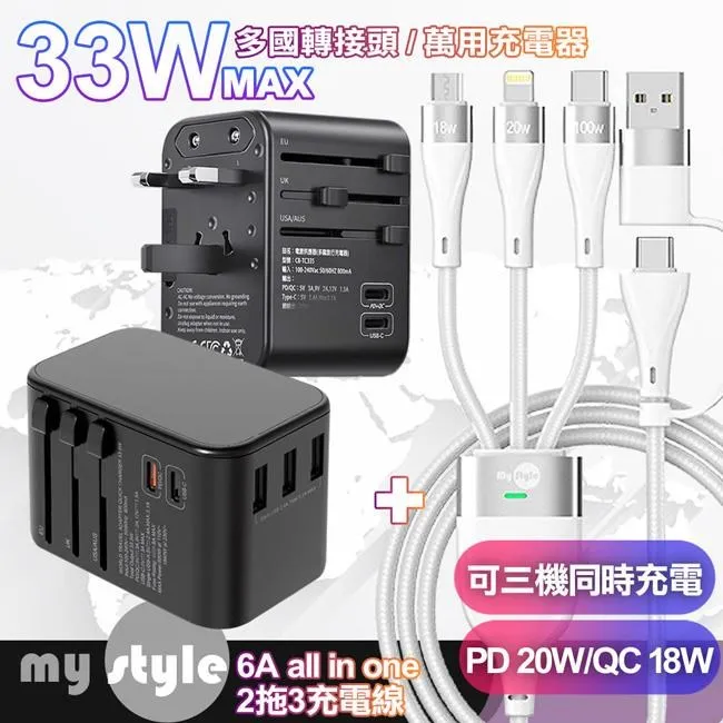 CITY萬用轉接頭急速充電器33W PD快充黑+勇固 USB-A to Type-C 45W編織耐彎折快充線-紅300cm 歷史價格詳細信息