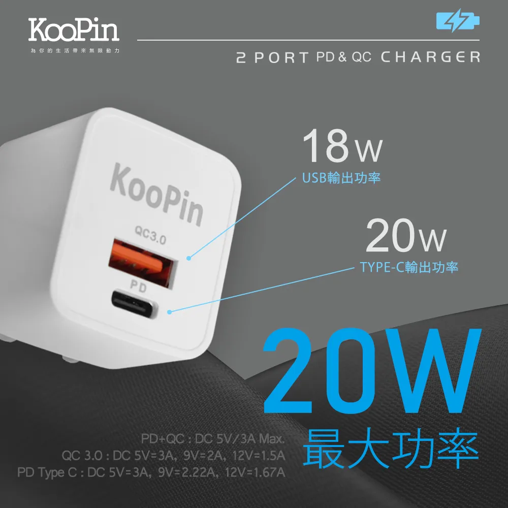 KooPin 迷你甜心糖 USB充電器+三合一智能快速充電線(安卓/蘋果) 歷史價格詳細信息