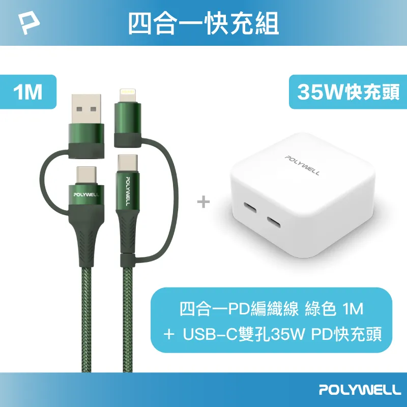 POLYWELL 35W雙C孔快充頭+USB-C數顯線 2M 歷史價格詳細信息