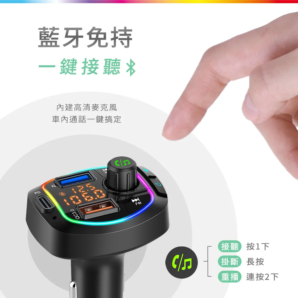 【Songwin】PD+QC3.0 LED藍牙免持車用播放器/雙USB車充-手機音樂撥放器 歷史價格詳細信息