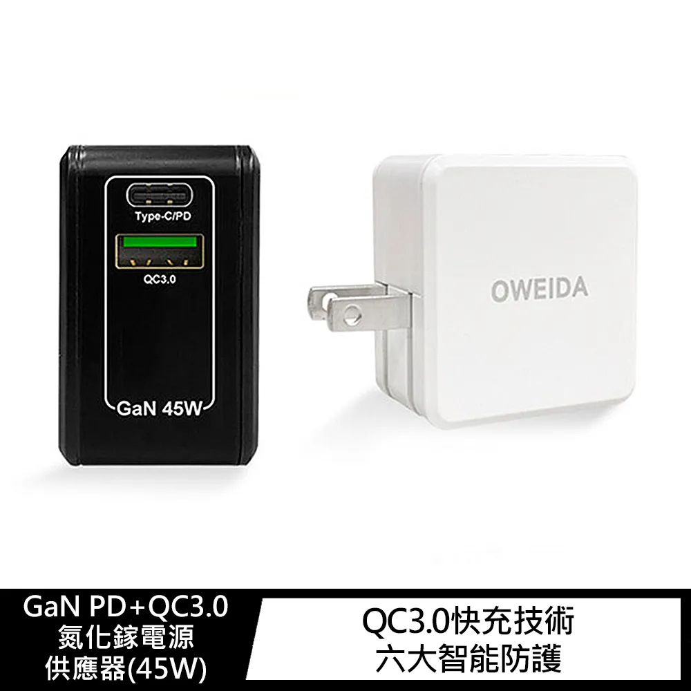 Oweida GaN PD+QC3.0 氮化鎵急速充電器 33W 歷史價格詳細信息