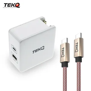 TEKQ PD QC3.0 57W 快速旅行萬用充電器 + TEKQ 蘋果MFI認證 快充傳輸線 120cm 歷史價格詳細信息