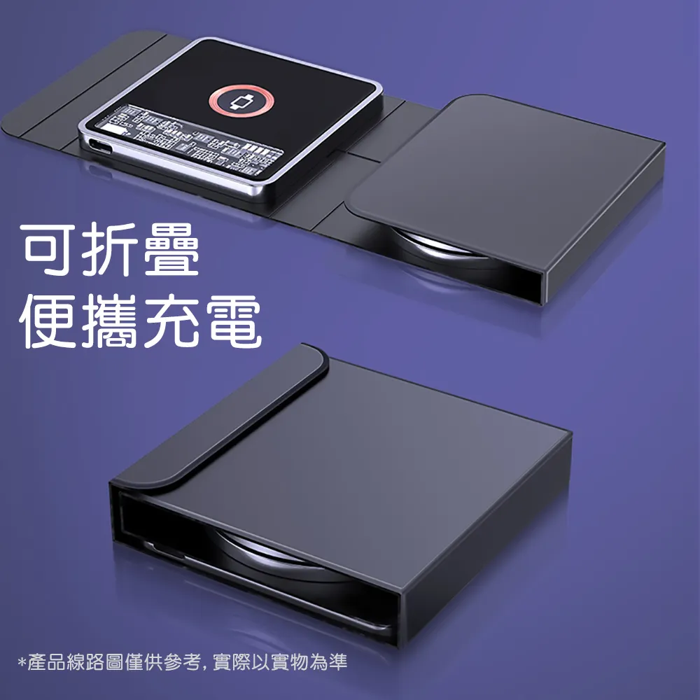 TOTU 3合1磁吸折疊無線充 支架充電盤 手機/手錶/耳機無線充電器 歷史價格詳細信息