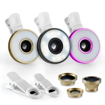 6合1 微距/廣角/魚眼 通用型補光燈夾式特效鏡頭 價格比較,價格查詢,歷史價格詳細信息