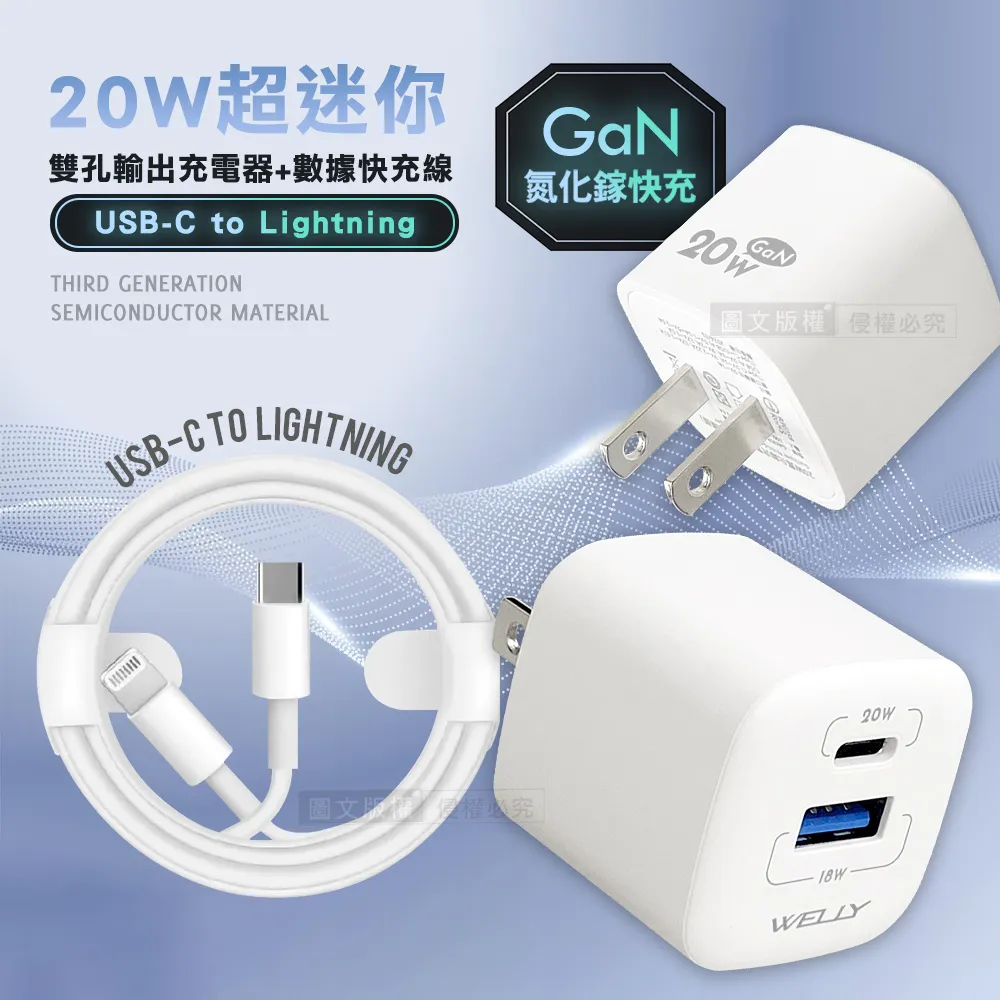 WELLY 氮化鎵GaN 雙輸出迷你充電器+100W 雙Type-C 傳輸充電線(1.2M) 歷史價格詳細信息