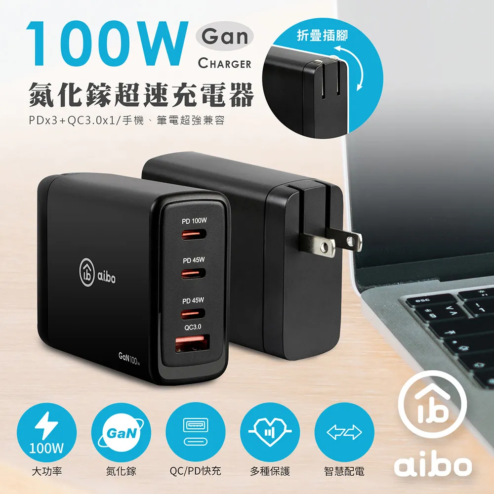 aibo GaN氮化鎵 1開2插 高溫斷電 QC+PD雙快充 USB 分接式插座 【現貨】 壁插 USB壁插 平壓插座 歷史價格詳細信息