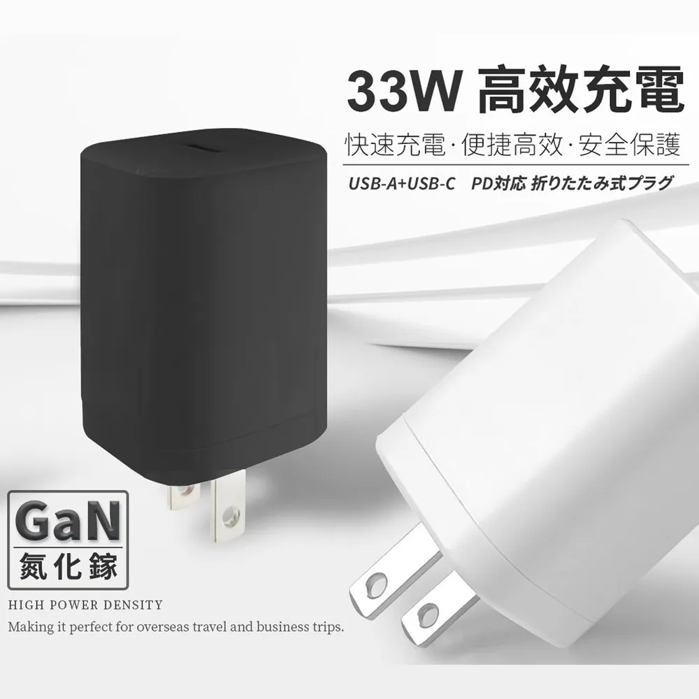 HPower 33W氮化鎵GaN USB充電頭+Type-C充電線 急速傳輸充電組合包 歷史價格詳細信息