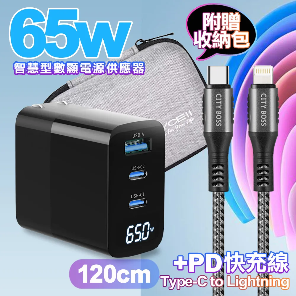 MYCELL 65W氮化鎵GDK55T 黑色+勇固線耐彎折編織線USB-Type-C-150cm 歷史價格詳細信息