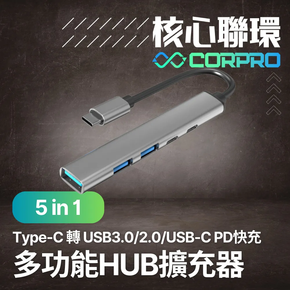 CorPro核心聯環 7合1 USB多口擴充轉接器 Type-C 支援HDMI 歷史價格詳細信息