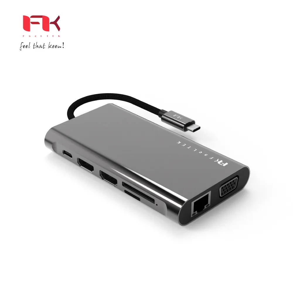Feeltek 八合一 集線器 HUB 轉接器 TypeC介面 擴充轉接器 USB-C Hub  蝦皮直送 歷史價格詳細信息
