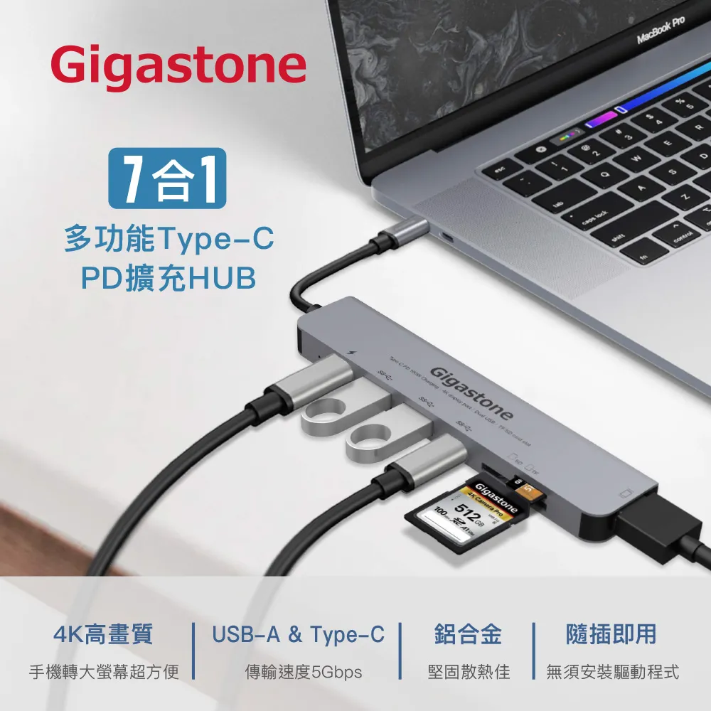 Gigastone 7合1多功能 100W PD充電 Type-C HUB+GaN 65W氮化鎵充電器 歷史價格詳細信息