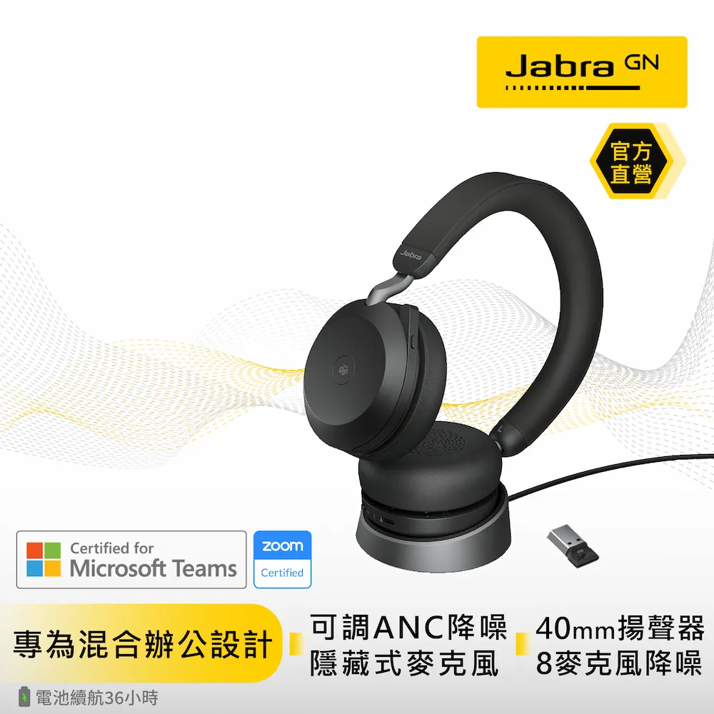 【Jabra】Evolve2 75 商務藍牙無線耳機麥克風 歷史價格詳細信息