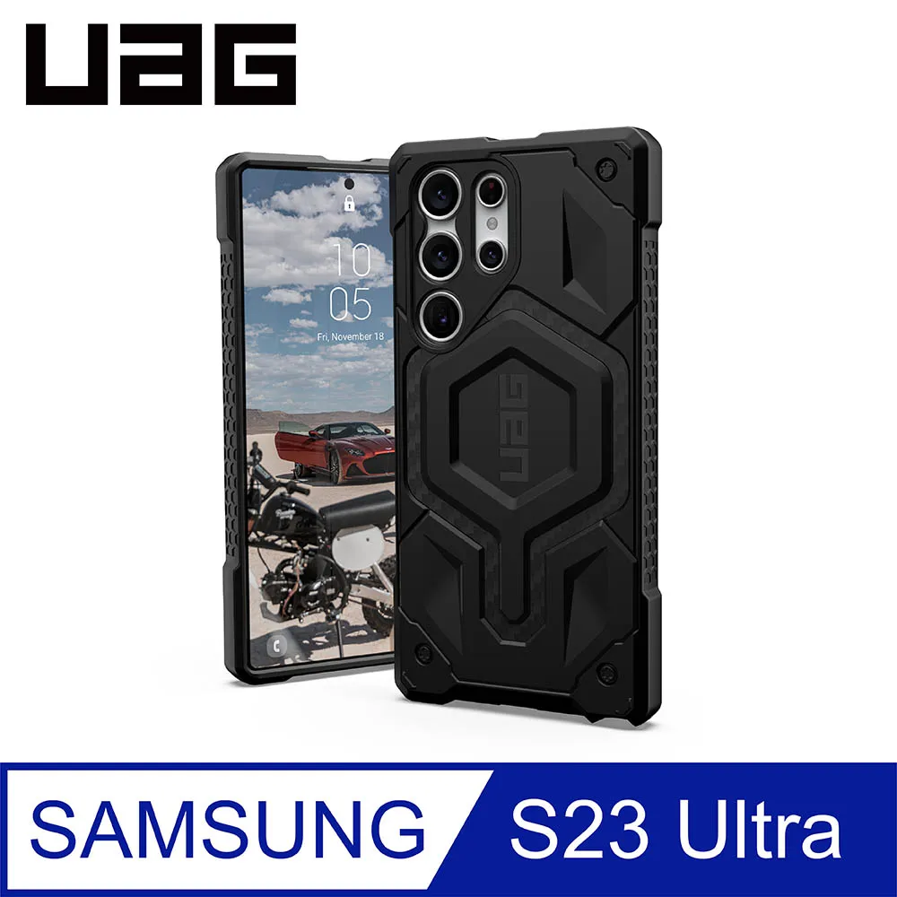 UAG Galaxy S23 Ultra 磁吸式頂級(特仕)版耐衝擊保護殼-軍用黑 歷史價格詳細信息