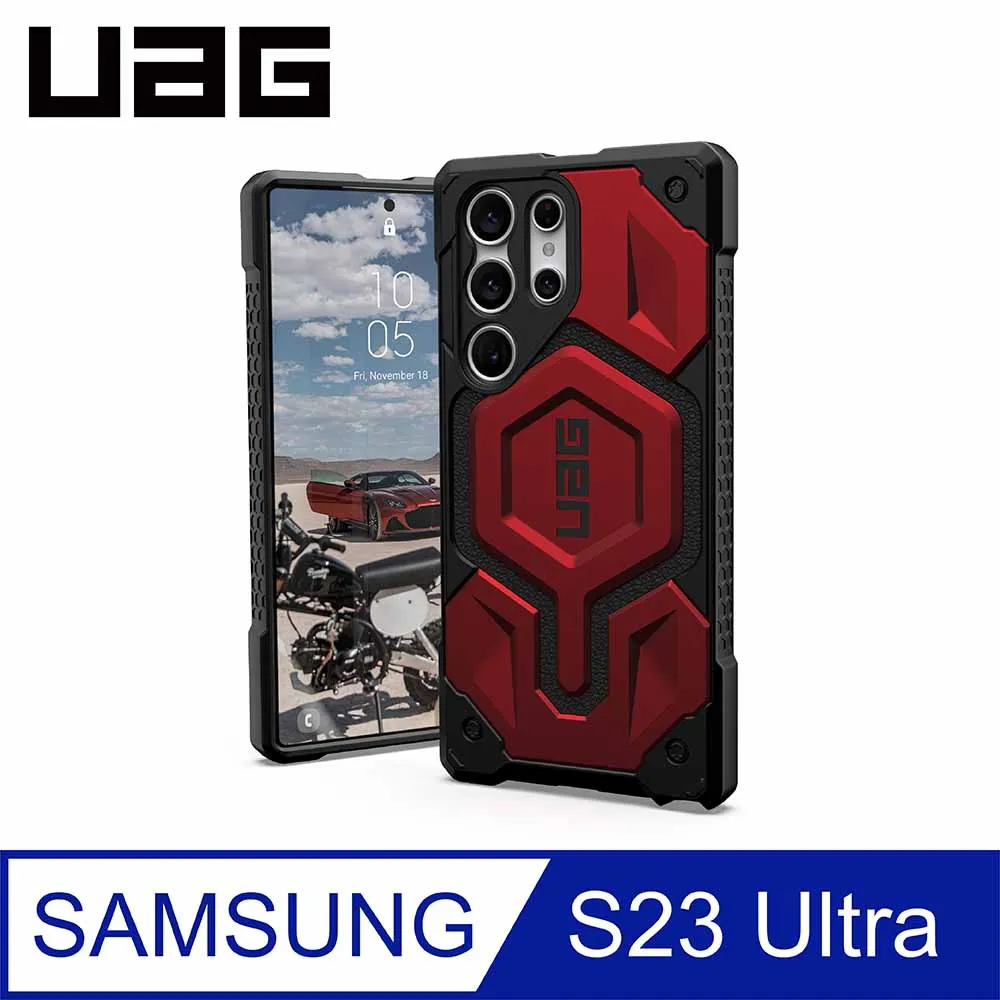 UAG Galaxy S23 Ultra 磁吸式頂級(特仕)版耐衝擊保護殼-軍用黑 歷史價格詳細信息