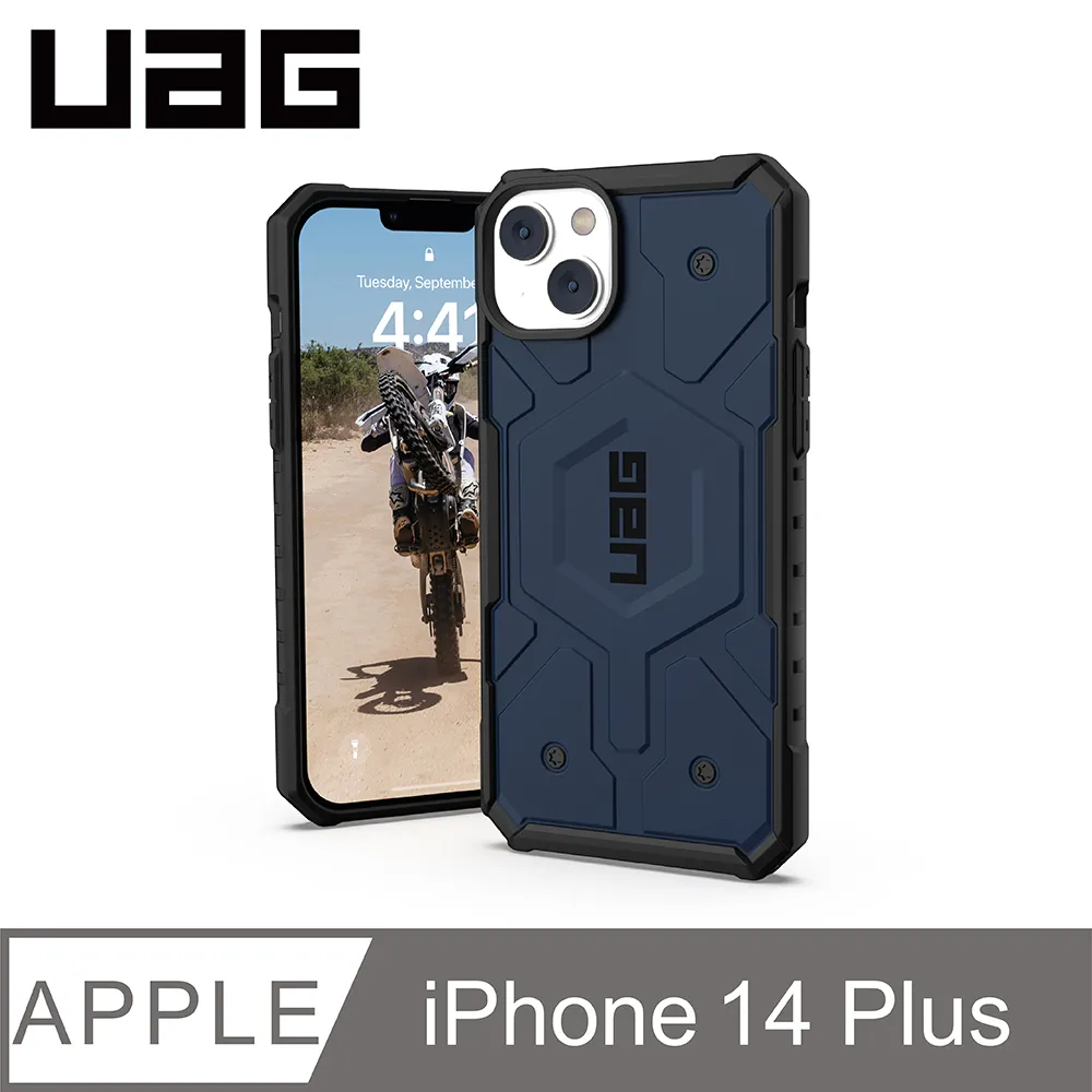 UAG iPhone 14 Plus MagSafe 耐衝擊保護殼-軍用黑 歷史價格詳細信息