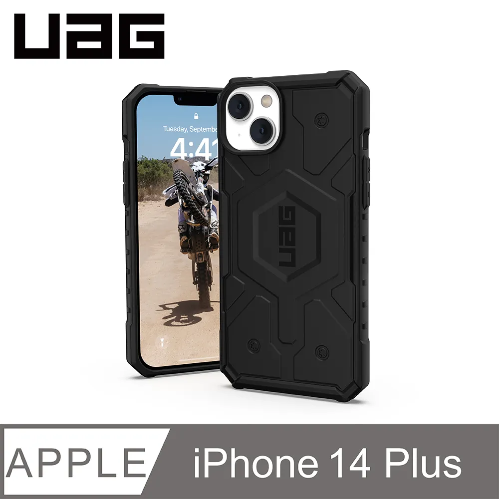 UAG iPhone 14 Plus MagSafe 耐衝擊保護殼-軍用黑 歷史價格詳細信息