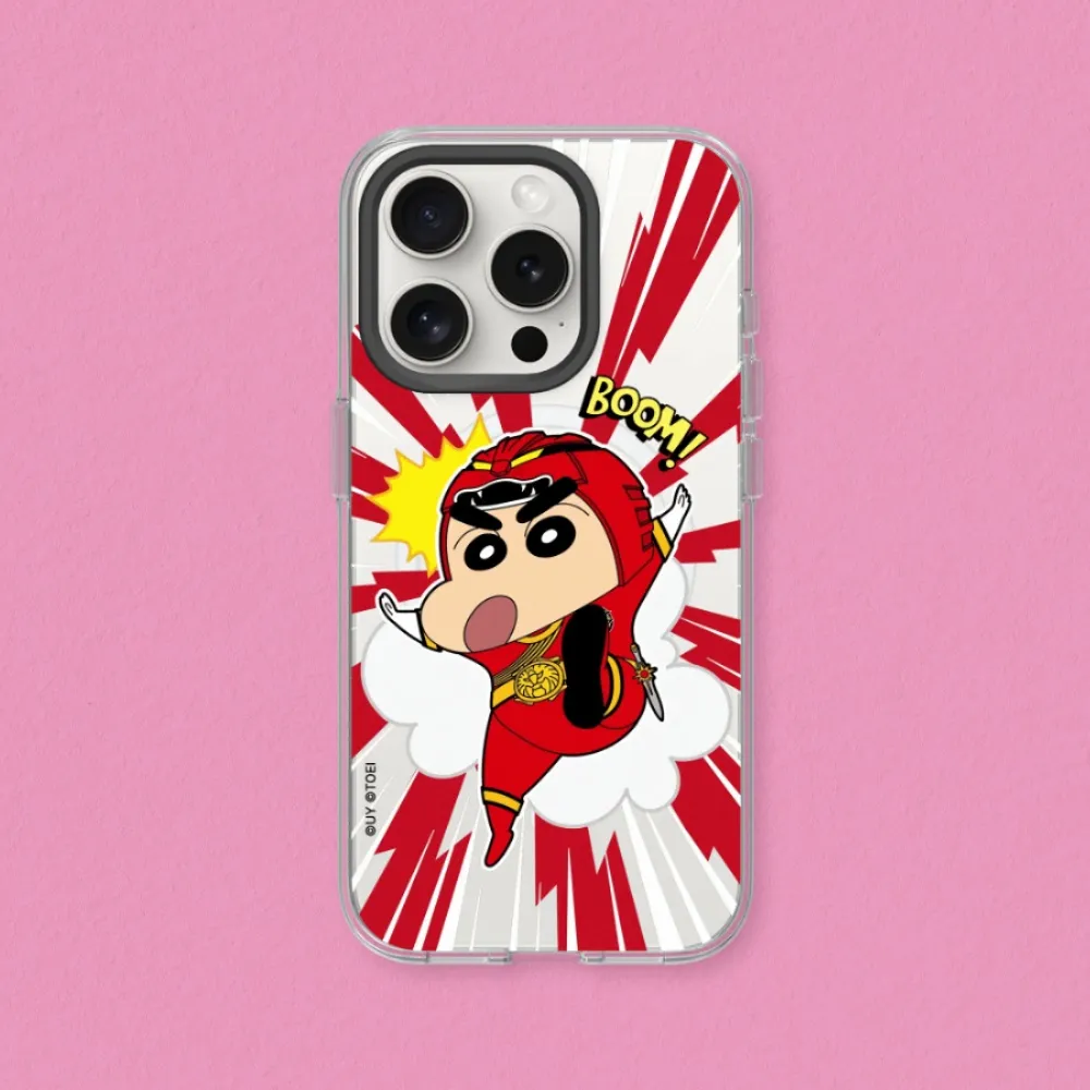 iPhone 15系列Clear(MagSafe 兼容)透明防摔手機殼｜蠟筆小新X超級戰隊系列-小新與康達姆機器人 歷史價格詳細信息