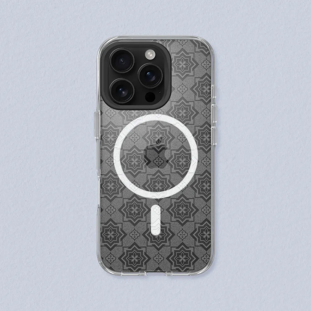 iPhone 13系列Clear(MagSafe兼容)透明防摔手機殼-獨家設計玻璃紋理-摩洛哥花磚馬賽克玻璃 歷史價格詳細信息